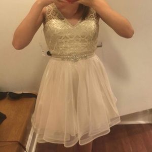 Champagne Homecoming Dress